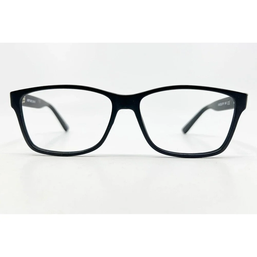 Randolph Neptune Eyeglasses Mens Black Square Frame 55-17-140